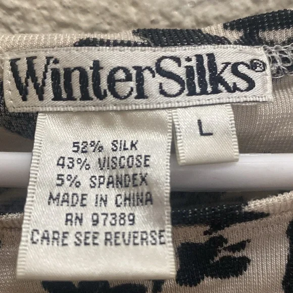 WinterSilks Floral Women's Top L - Picture 3 of 4